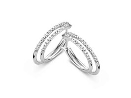 Boucles d&#039;oreilles or - Or blanc 18 ct | Sans Marque