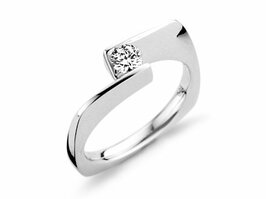 Bague dames or - Or blanc 18 ct | JA 1970