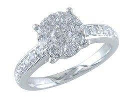 Bague dames or - Or blanc 18 ct | JA 1970