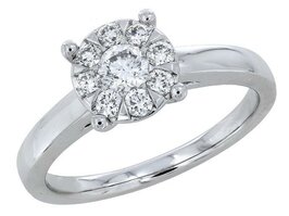 Bague dames or - Or blanc 18 ct | JA 1970