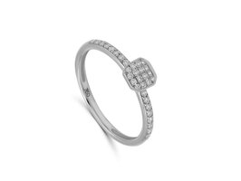 Bague dames or - Or blanc 18 ct | Sans Marque