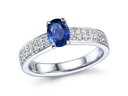 Bague dames or - Or blanc 18 ct | Sans Marque