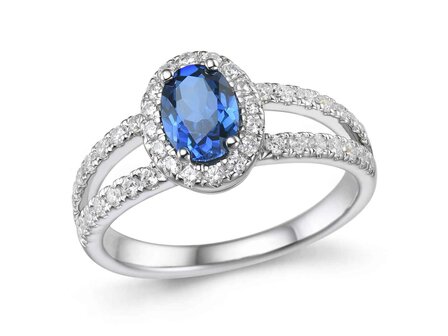 Bague dames or - Or blanc 18 ct | Sans Marque