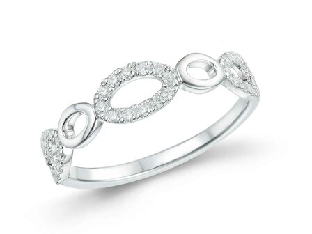 Bague dames or - Or blanc 18 ct | Sans Marque