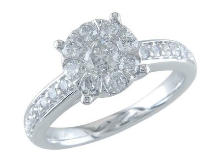Bague dames or - Or blanc 18 ct | JA 1970