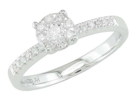 Bague dames or - Or blanc 18 ct | JA 1970