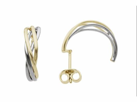 Boucles d'oreilles or - Bicolore 18 ct | Sans Marque