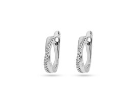 Boucles d'oreilles or - Or blanc 18 ct | Femme Adorée