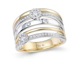 Bague dames or - Bicolore 18 ct | Sans Marque